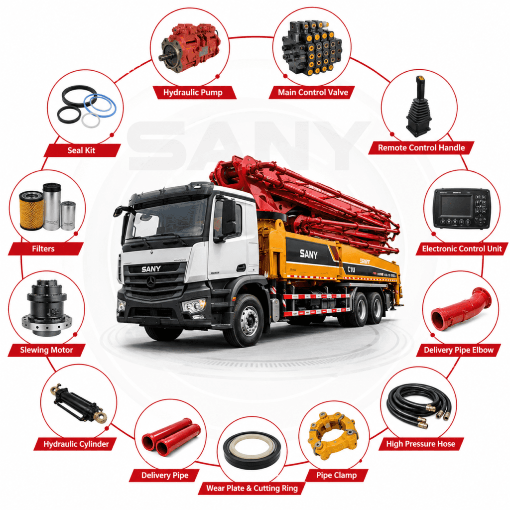 SANY Concrete PumpTruck Spare Parts